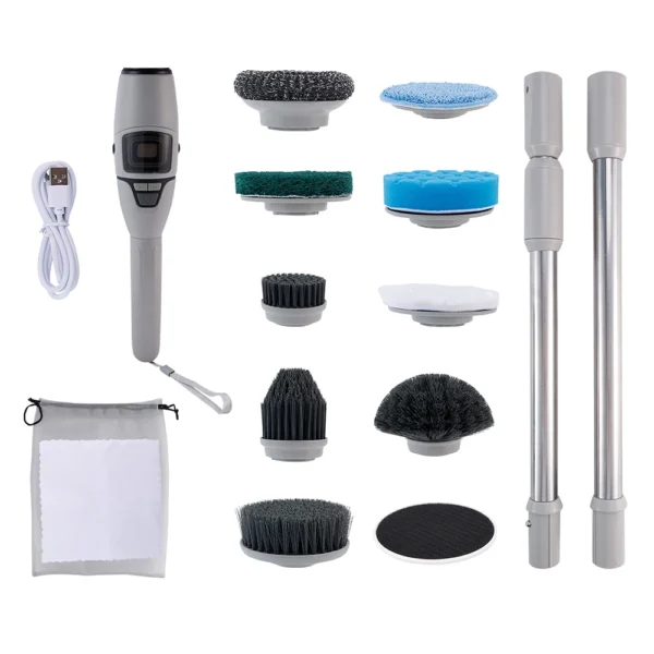 Electric Cleaning Brush 10 In 1 Multifunctional Cleaning Brush For Bathroom Kitchen Toilet Wireless Rotatable Cleaning Brush - Image 7