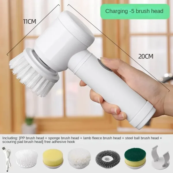 Multi-functional Electric Cleaning Brush for Kitchen and Bathroom - Wireless Handheld Power Scrubber for Dishes, Pots, and Pans - Image 7