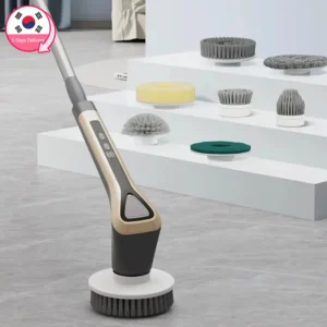 Electric Cleaning Brush Head Adjustable Removable Wireless Convenient Brush Telescopic Handle Handheld Replaceable Cleaning Tool