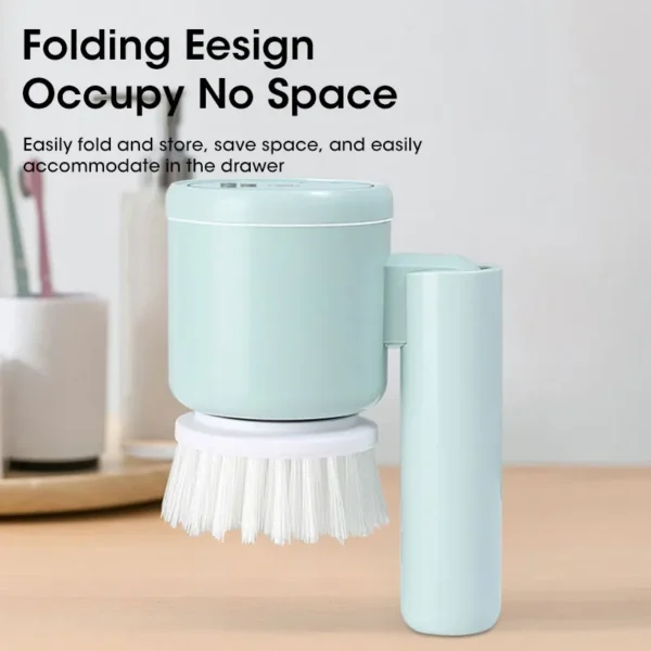 Electric Spin Scrubber, Bathroom Cordless Cleaning Brush Power Scrubber with 5 Replaceable Brush Heads, Electric Cleaning Brush - Image 6