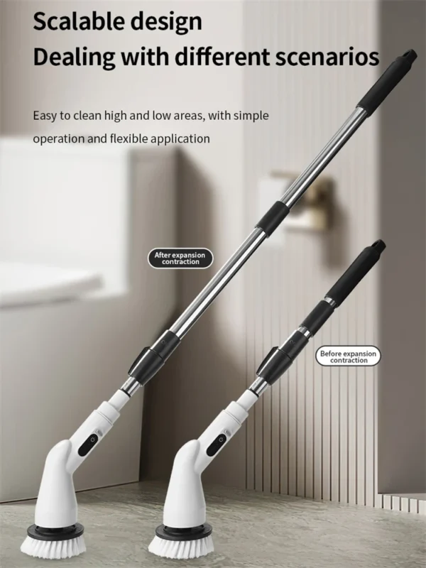 Electric Cleaning Brush Cordless Electric Spin Cleaning Scrubber Shower Cleaning Brush Kitchen Bathroom High-Speed Cleaning - Image 4