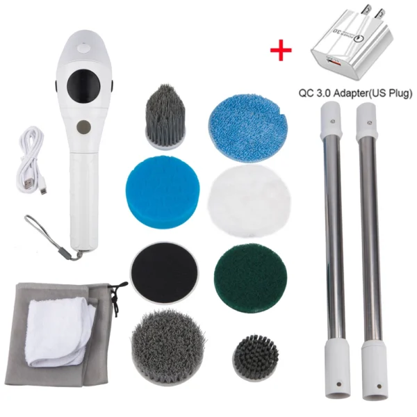 Electric Cleaning Brush 8 in 1 Multifunctional Household Wireless Rotatable Cleaning Brush For Bathroom Kitchen Windows Toilet - Image 7