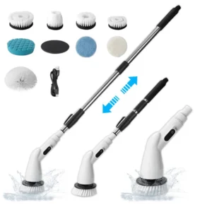 Electric Cleaning Brush Cordless Electric Spin Cleaning Scrubber Shower Cleaning Brush Kitchen Bathroom High-Speed Cleaning