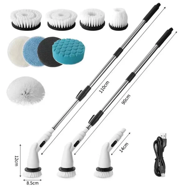 Electric Cleaning Brush 9 in 1 Multifunctional Household Wireless Rotatable Cleaning Brush For Bathroom Kitchen Windows Toilet - Image 7