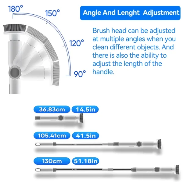 Electric Cleaning Brush 8 in 1 Multifunctional Household Wireless Rotatable Cleaning Brush For Bathroom Kitchen Windows Toilet - Image 5