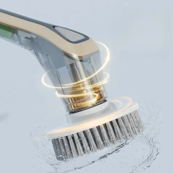 Electric Cleaning Brush Head Adjustable Removable Wireless Convenient Brush Telescopic Handle Handheld Replaceable Cleaning Tool - Image 2